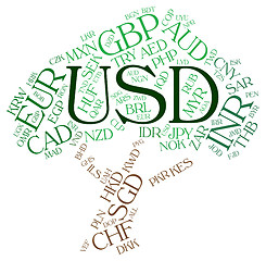 Image showing Usd Currency Represents United States Dollar And Banknote