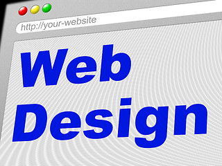 Image showing Web Design Represents Network Www And Internet