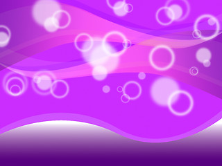 Image showing Purple Bubbles Background Means Circular And Waves\r