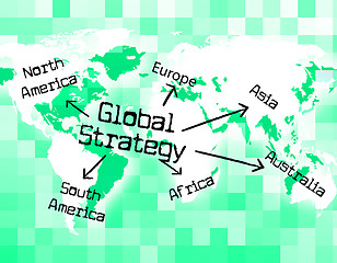 Image showing Global Strategy Shows Globally Innovation And Planet