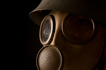 Image showing Person in gas mask