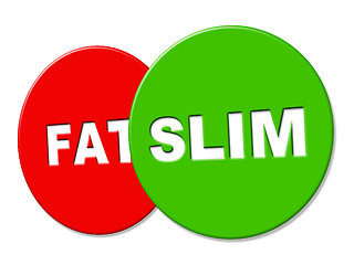 Image showing Slim Sign Represents Lose Weight And Advertisement