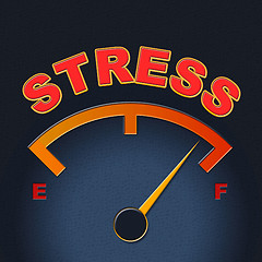 Image showing Stress Gauge Means Indicator Dial And Pressure