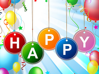 Image showing Happy Fun Represents Cheerful Positive And Jubilant