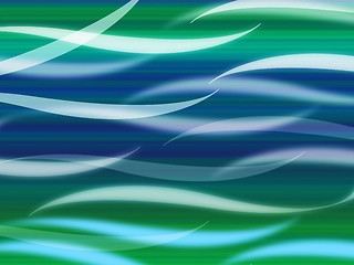 Image showing Sea Waves Background Means Curvy Light Ripples\r