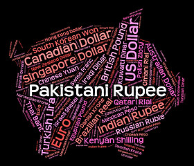 Image showing Pakistani Rupee Indicates Foreign Currency And Coinage