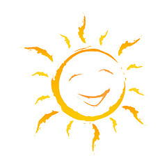 Image showing Smiling Background Shows Solar Cheerful And Joy