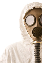 Image showing Person in gas mask