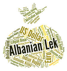 Image showing Albanian Lek Means Currency Exchange And Banknote