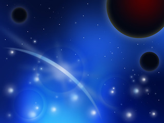 Image showing Space Stars Represents Solar System And Background