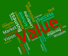 Image showing Value Words Indicates Quality Assurance And Certified