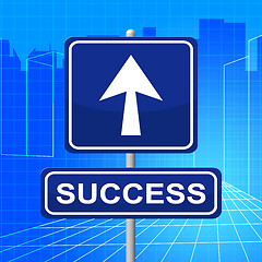 Image showing Success Sign Indicates Succeed Triumphant And Win