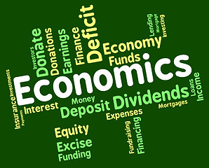 Image showing Economics Word Shows Finance Fiscal And Economical