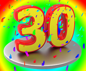 Image showing Thirty Anniversary Indicates Birthday Party And 30Th