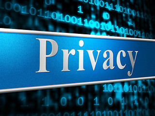 Image showing Private Privacy Indicates Secrecy Advertisement And Forbidden