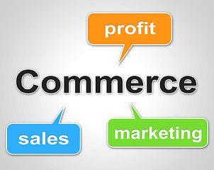 Image showing Commerce Words Shows Export Commercial And Buying