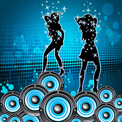 Image showing Disco Music Shows Sound Party And Melody