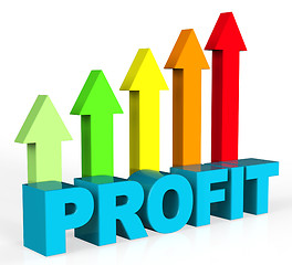 Image showing Increase Profit Represents Rising Upward And Raise