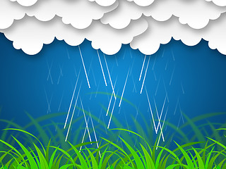 Image showing Raining Sky Background Shows Storms And Rain \r