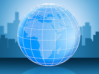 Image showing World Globe Represents Globally Globalise And Global