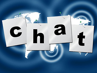 Image showing Chat Chatting Indicates Type Typing And Communication