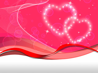 Image showing Pink Hearts Background Means Love Special And Valentine\r