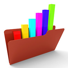 Image showing File Report Shows Business Graph And Administration