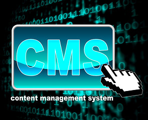 Image showing Content Management System Means World Wide Web And Websites