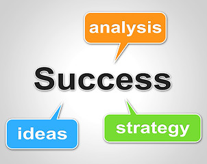 Image showing Success Words Indicates Succeed Resolution And Victors