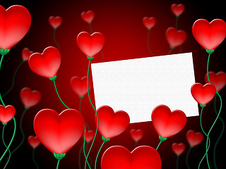 Image showing Heart Message Represents Valentine Day And Communication