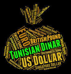 Image showing Tunisian Dinar Means Worldwide Trading And Coinage