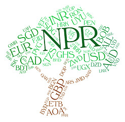 Image showing Npr Currency Indicates Worldwide Trading And Forex