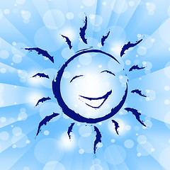 Image showing Background Sun Shows Happiness Template And Jubilant