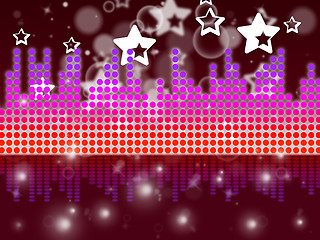 Image showing Soundwaves Background Shows Music Singing And Melody\r