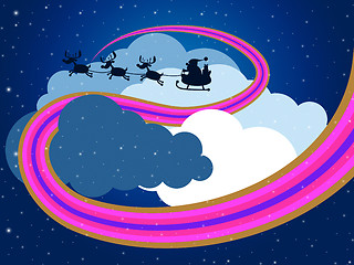 Image showing Clouds Sky Represents Father Christmas And Christmastime