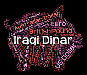 Image showing Iraqi Dinar Represents Foreign Currency And Coinage