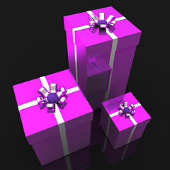 Image showing Celebration Giftboxes Indicates Joy Presents And Occasion