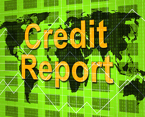 Image showing Credit Report Shows Debit Card And Analysis
