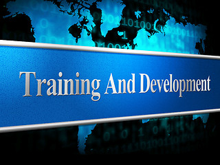 Image showing Training And Development Represents Coaching Learning And Lessons