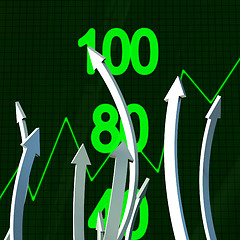 Image showing Progress Arrows Represents Business Graph And Analysis