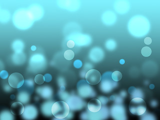 Image showing Bokeh Blue Shows Light Burst And Backdrop