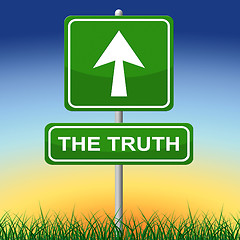 Image showing Truth Sign Shows No Lie And Accuracy