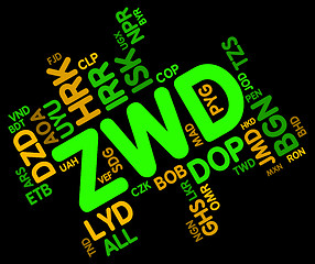 Image showing Zwd Currency Represents Forex Trading And Broker