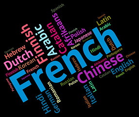 Image showing French Language Represents Translator Text And Words