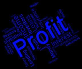 Image showing Profit Word Means Profitable Investment And Profits