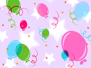 Image showing Background Balloons Indicates Design Joy And Parties