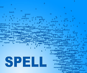 Image showing Spell Words Indicates Educated College And Spelling