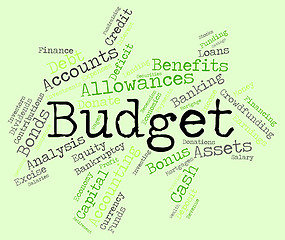 Image showing Budget Words Means Accounting Budgeting And Expenditure