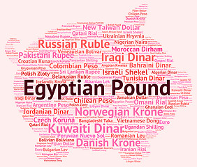 Image showing Egyptian Pound Represents Worldwide Trading And Banknotes