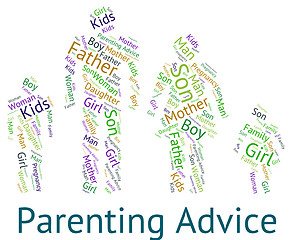 Image showing Parenting Advice Means Mother And Child And Tips